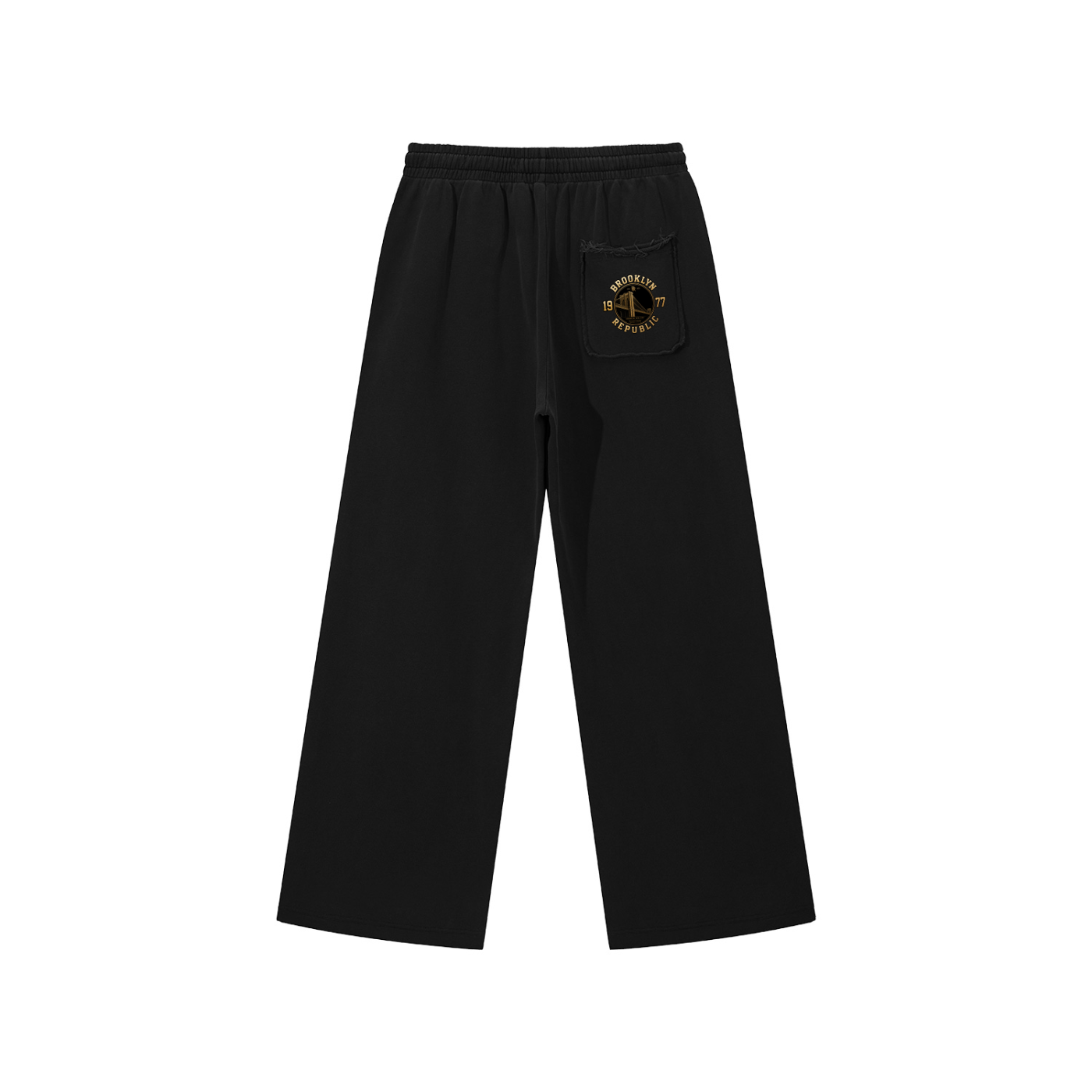 "Brooklyn Republic" Snow Washed Raw Edge Sweatpants