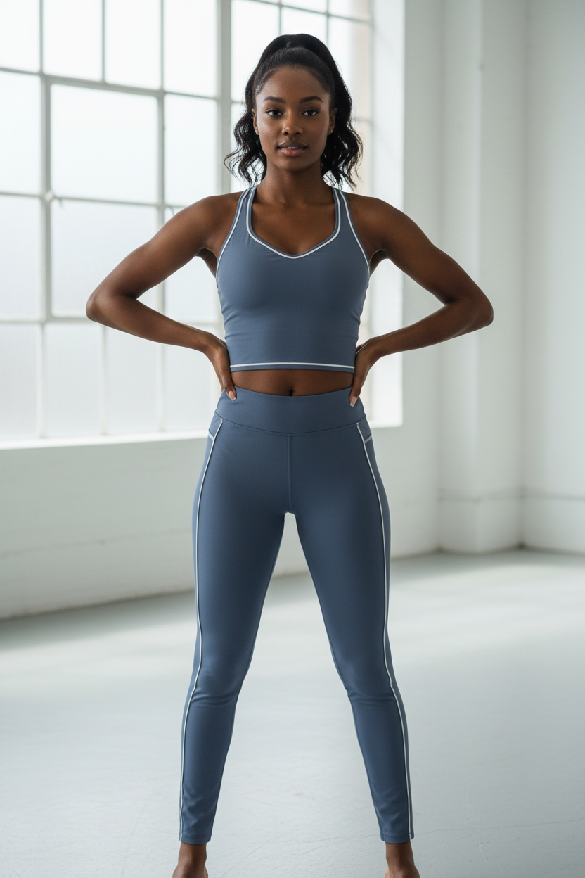 Body by Brie™ Women's High Rise Topstitched Yoga Set
