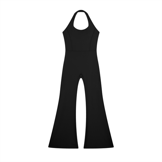 "Brooklyn Republic Essentials" Women’s Halter Flared Jumpsuit