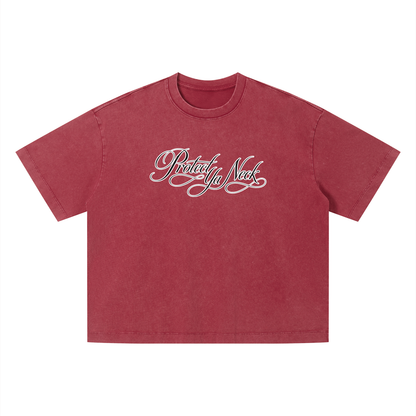 PYN™ x BKRP™  "PYN Official" Vintage Wash Boxy T-Shirt