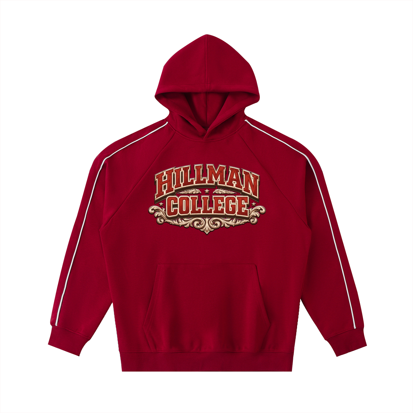 “Hillman” Contrast Piping Raglan Hoodie