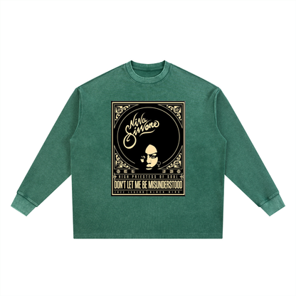 "Misunderstood" Mineral Wash Waffle Oversized T-Shirt
