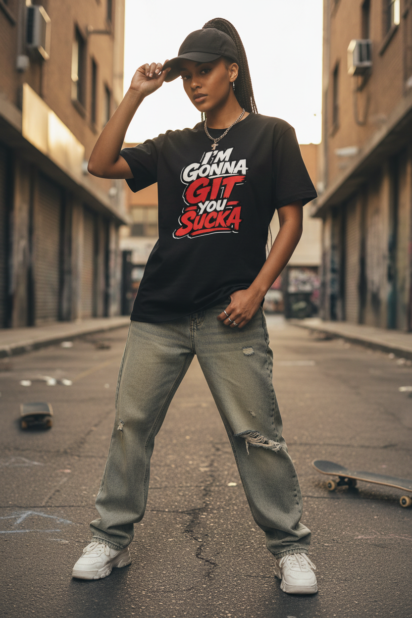 "I'm Gonna Git You Sucka" Women's Standard Shoulder T-Shirt