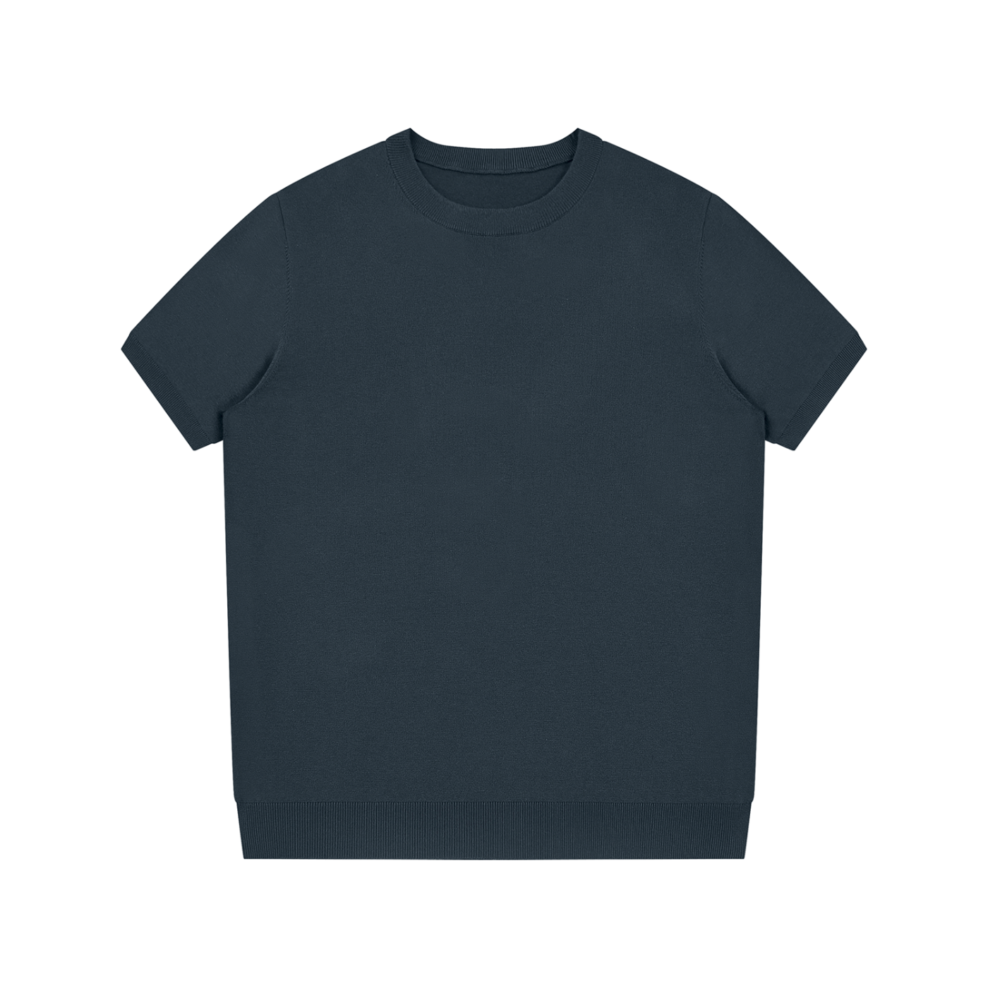 "Brooklyn Republic Essentials" Crewneck Knit T-Shirt