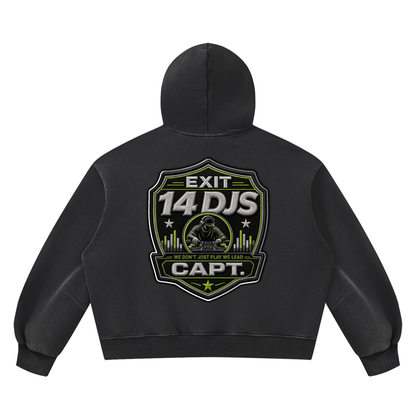 "Exit 14"  Vintage Wash Barrel Leg Fleece Sweatsuit