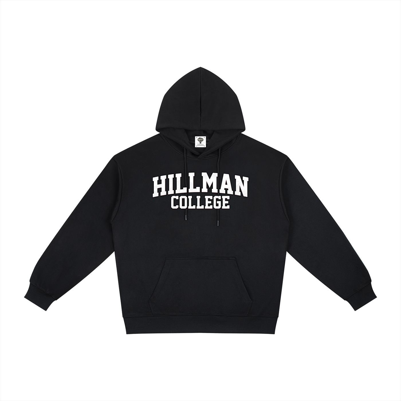 "Hillman College" Relaxed Fit Hoodie