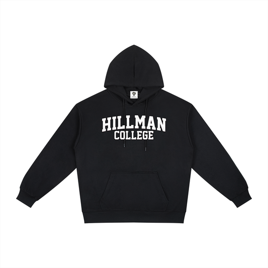 "Hillman College" Relaxed Fit Hoodie