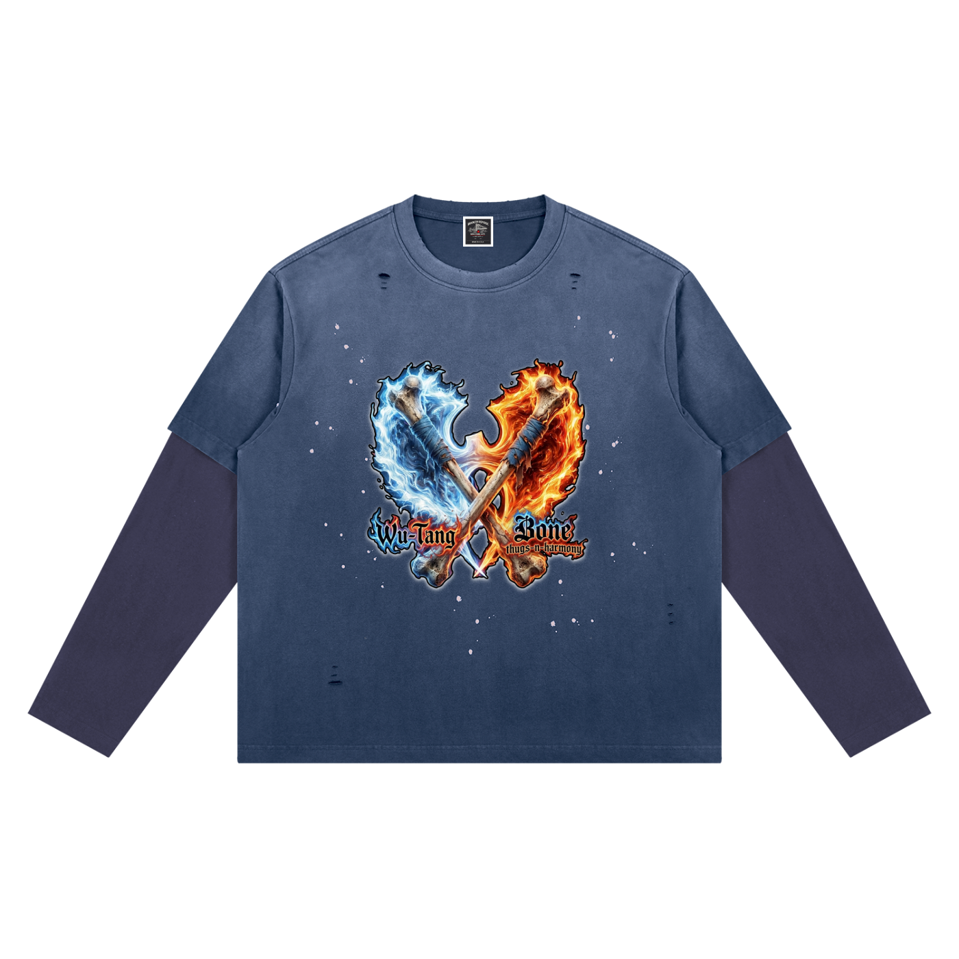 PYN™ "The Final Chamber" Vintage Wash Distressed Layer T-Shirt