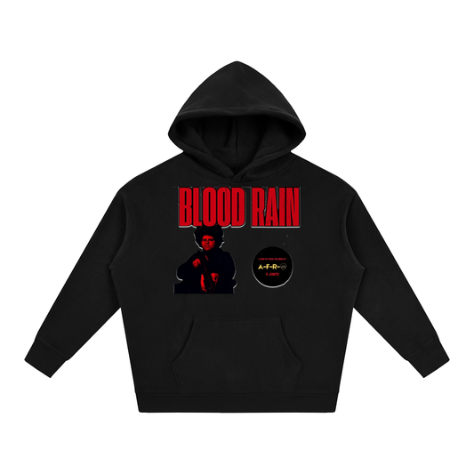 "Blood Rain" Oversize Fleeced Hoodie