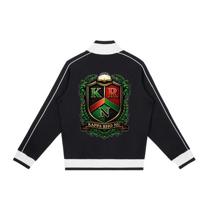 “Kappa Rho Nu” Color Block Raglan Sleeve Zip Track Jacket