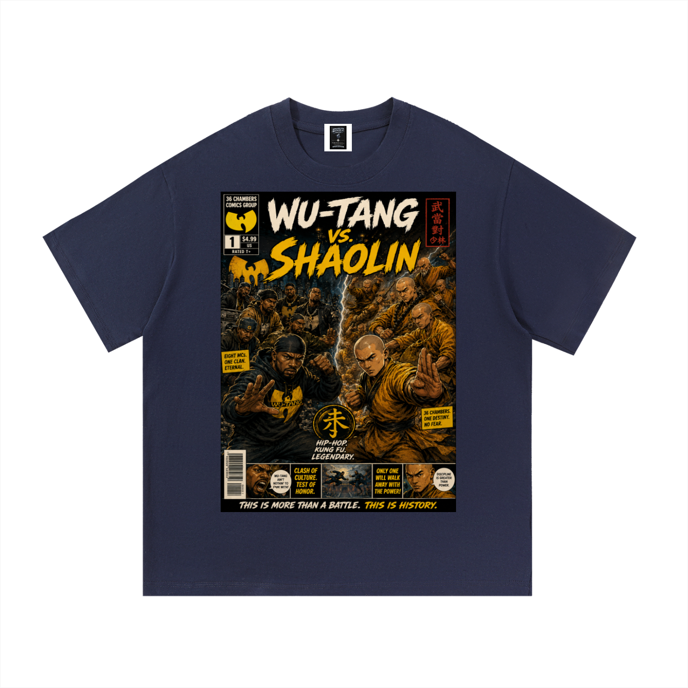 PYN™ x BKRP™ "Wu-Tang vs. Shaolin" Cotton T-Shirt