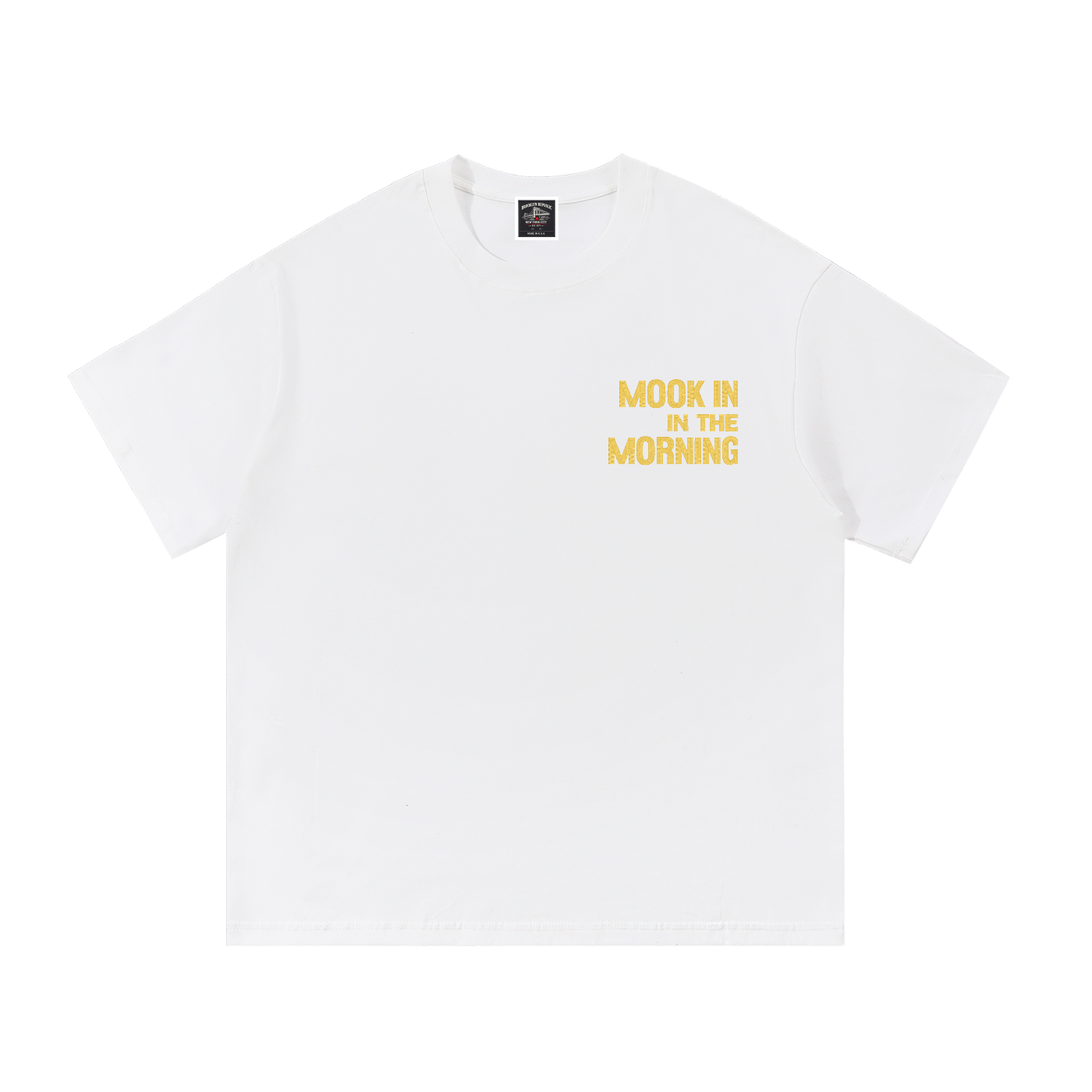 PYN™ "Mook in the Morning" Embroidered Cotton T-Shirt