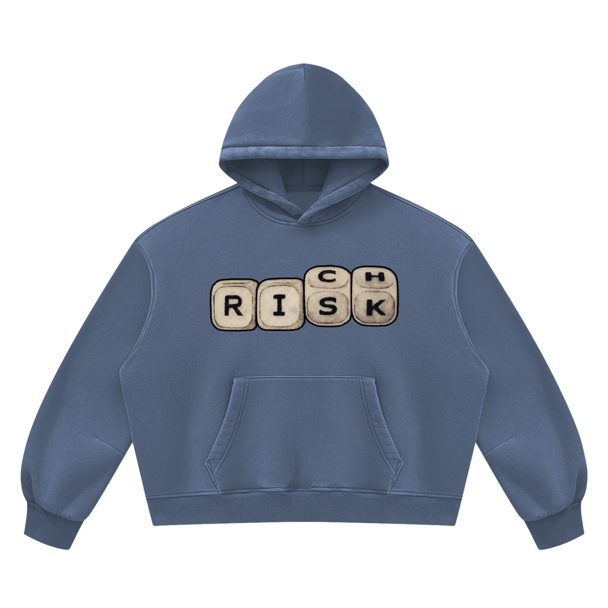 "Double Entendre" Vintage Wash Boxy Fleece Hoodie