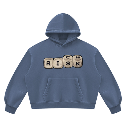 "Double Entendre" Vintage Wash Boxy Fleece Hoodie