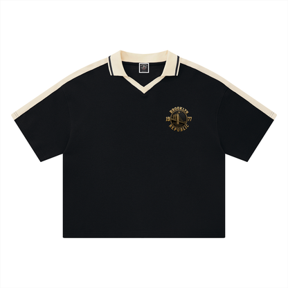 "Golden Standard" Color Block Polo Shirt