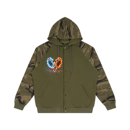 PYN™ "The Final Chamber" Camo-Splice Raglan Zip Hoodie