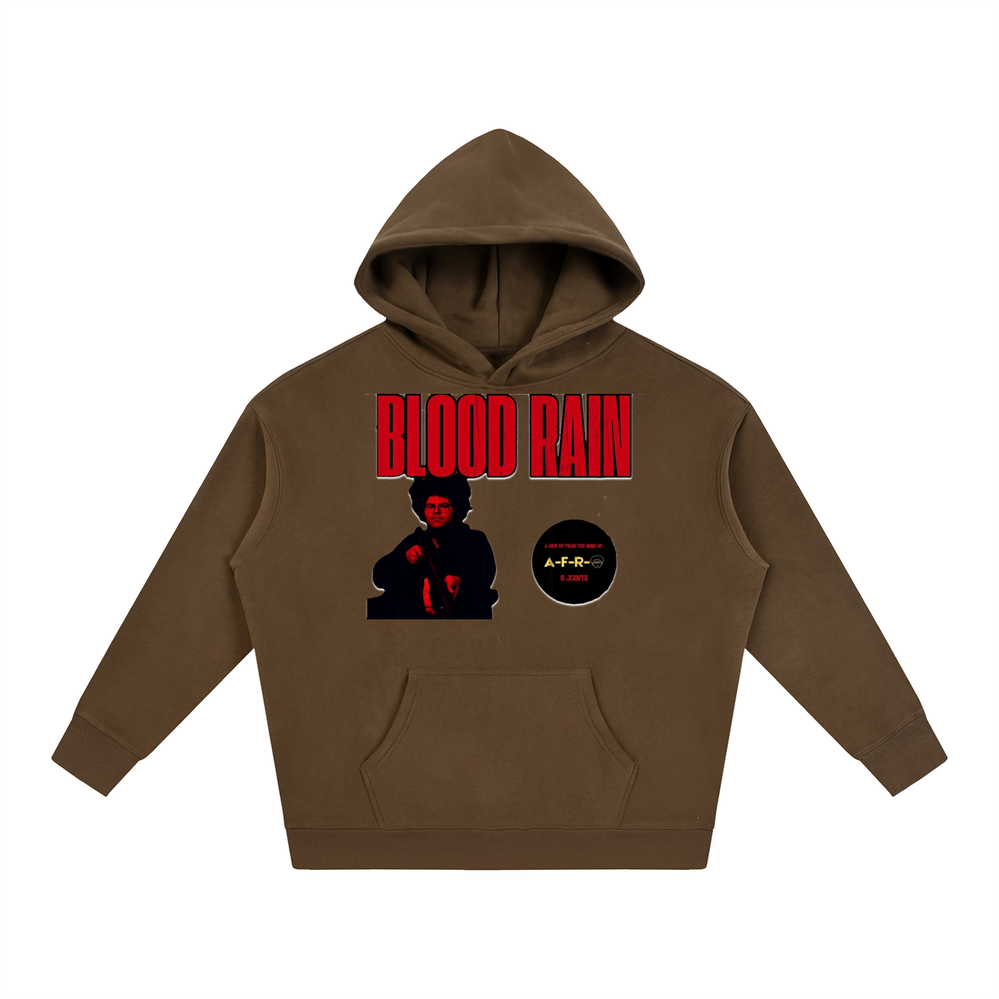 "Blood Rain" Oversize Fleeced Hoodie