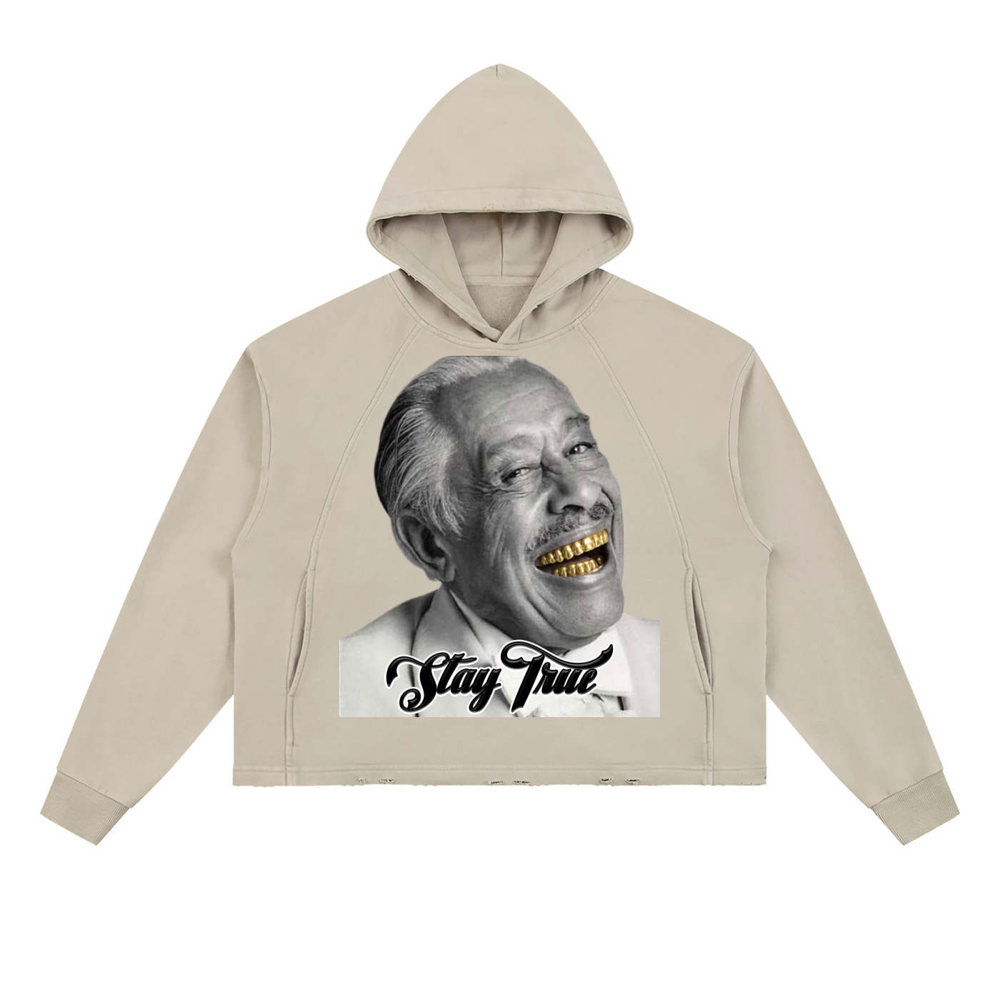 "Minnie the Moocher" Vintage Washed Frayed-Hem Hoodie