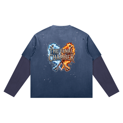 PYN™ "The Final Chamber" Vintage Wash Distressed Layer T-Shirt