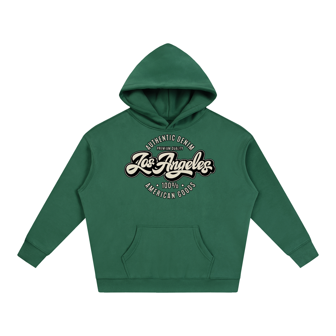 “LA Denim Mfg.” Oversize Fleeced Hoodie