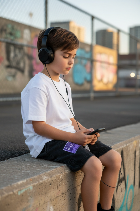 "The Purple Tape" Snow Washed Kids' Shorts