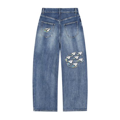 "Dream Chasers" Sun Fade Heavyweight Denim Jeans
