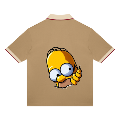 Homer Simpson™ "Peekaboo" Color Block Polo Shirt