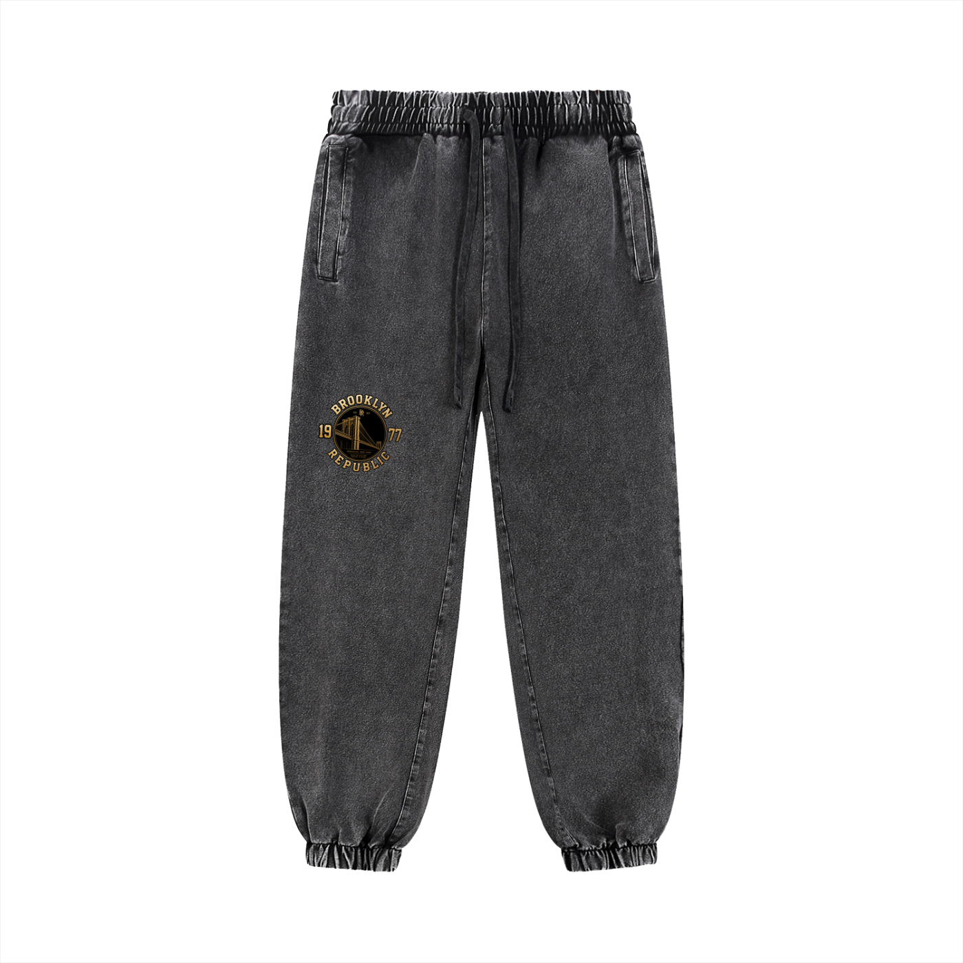 "Brooklyn Republic" Snow Wash Jogger Sweatpants