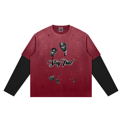 "BELLY Of The Beast" Vintage Wash Distressed Layer T-Shirt