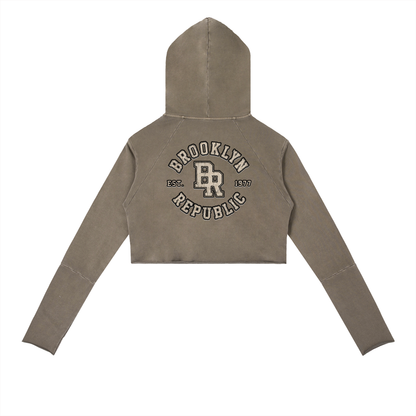 Essential Vintage Washed Raw Edge Hoodie