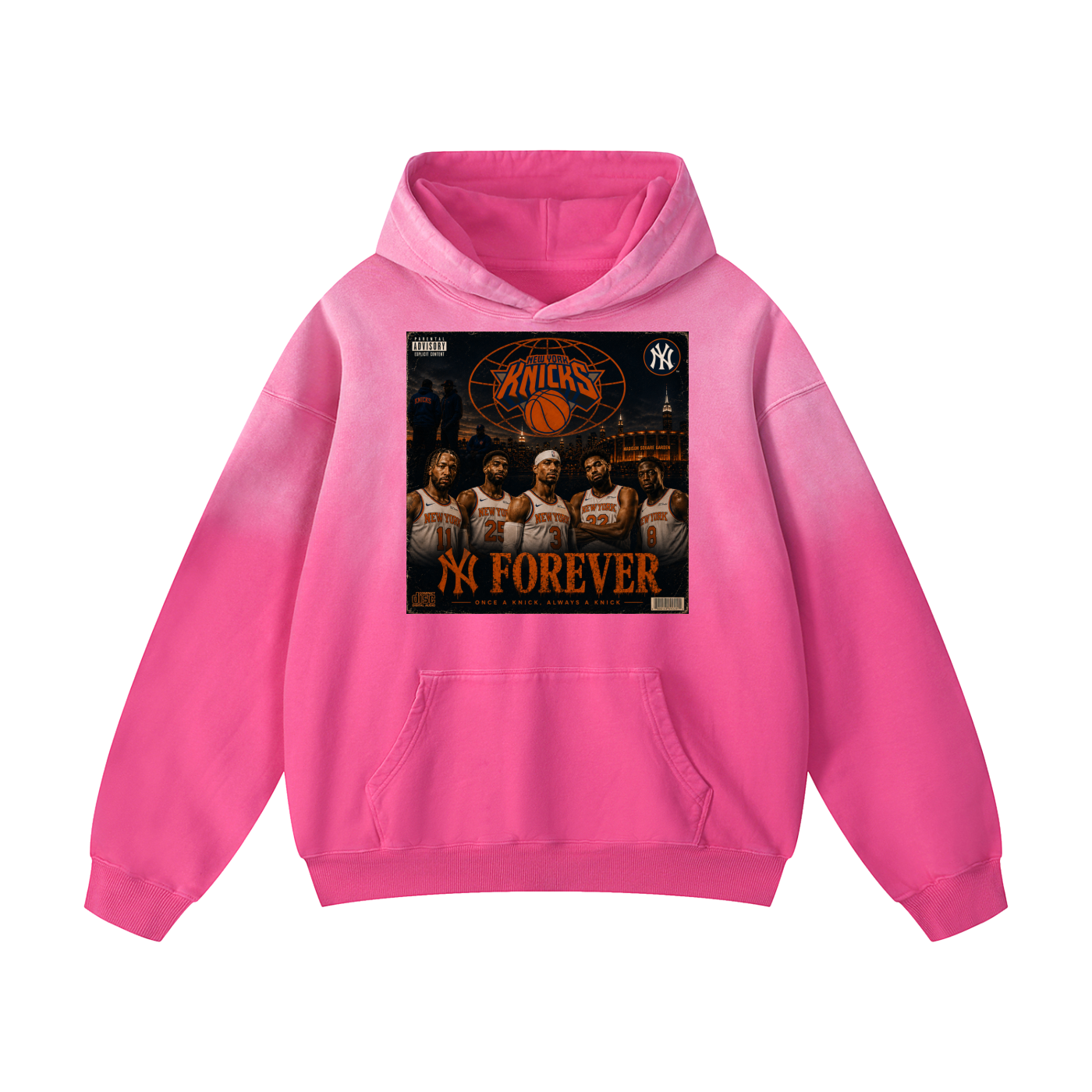 "NY FOREVER" Heavyweight Sunfade Oversized Hoodie
