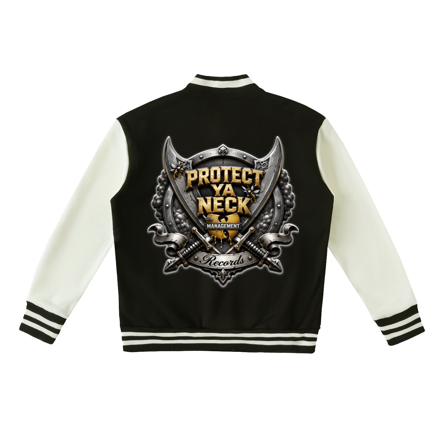 PYN™ x BKRP™ "The Final Chamber" Two-Tone Fleeced Varsity Jacket