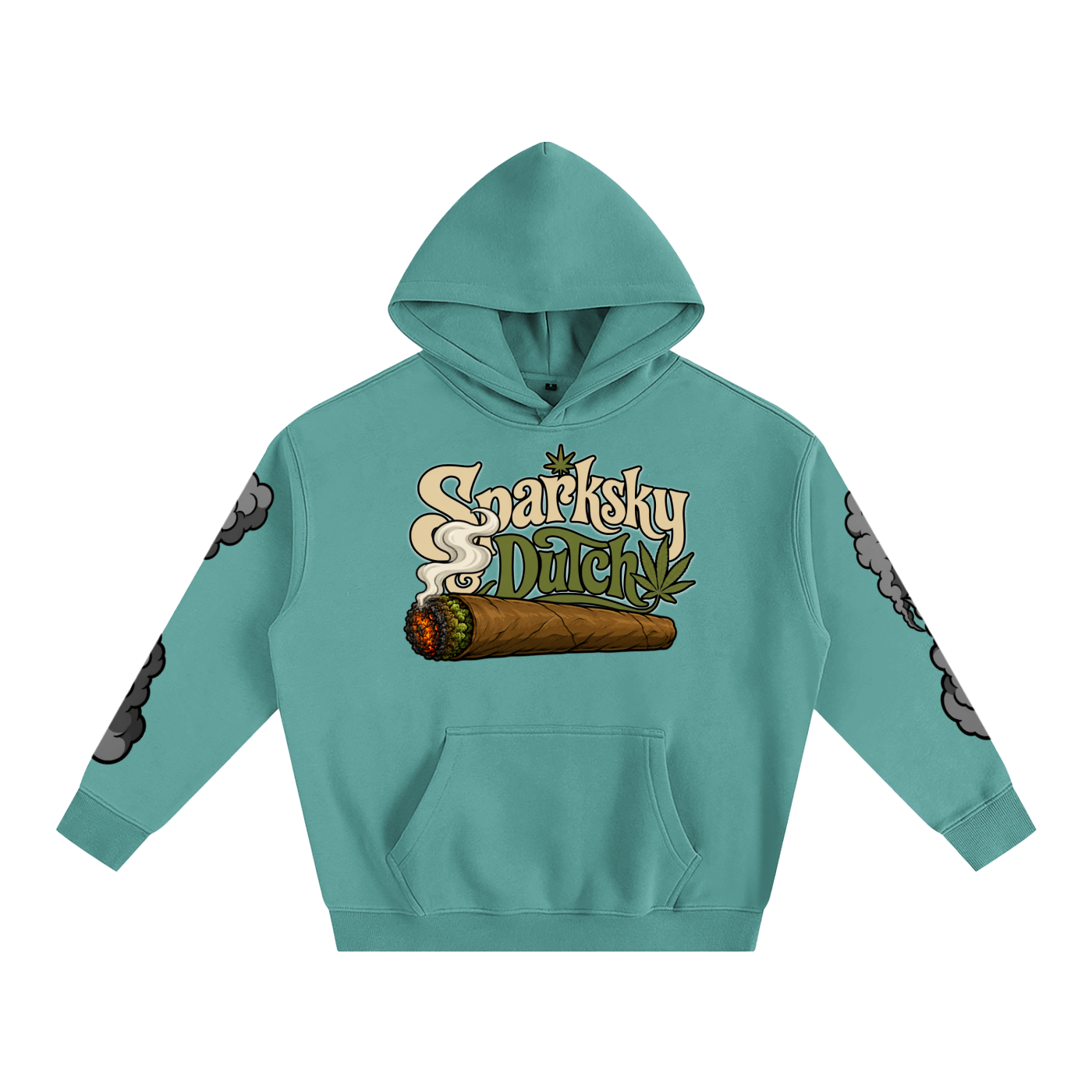 "Sparksky & Dutch" Oversize Fleeced Hoodie
