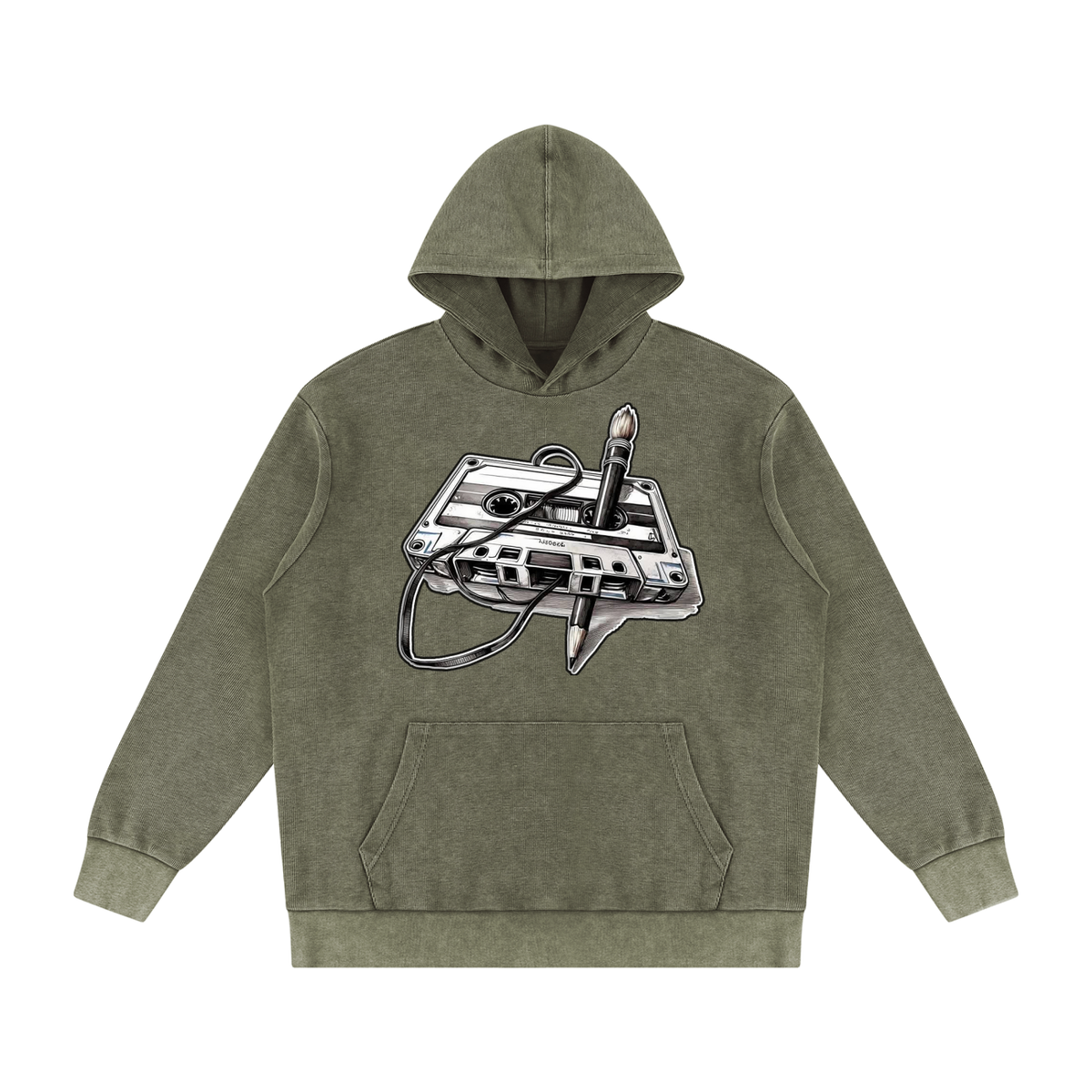"Masterpiece" Mineral Wash Oversized Hoodie