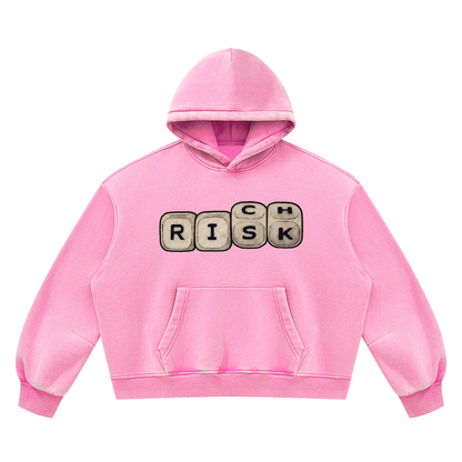 "Double Entendre" Vintage Wash Boxy Fleece Hoodie