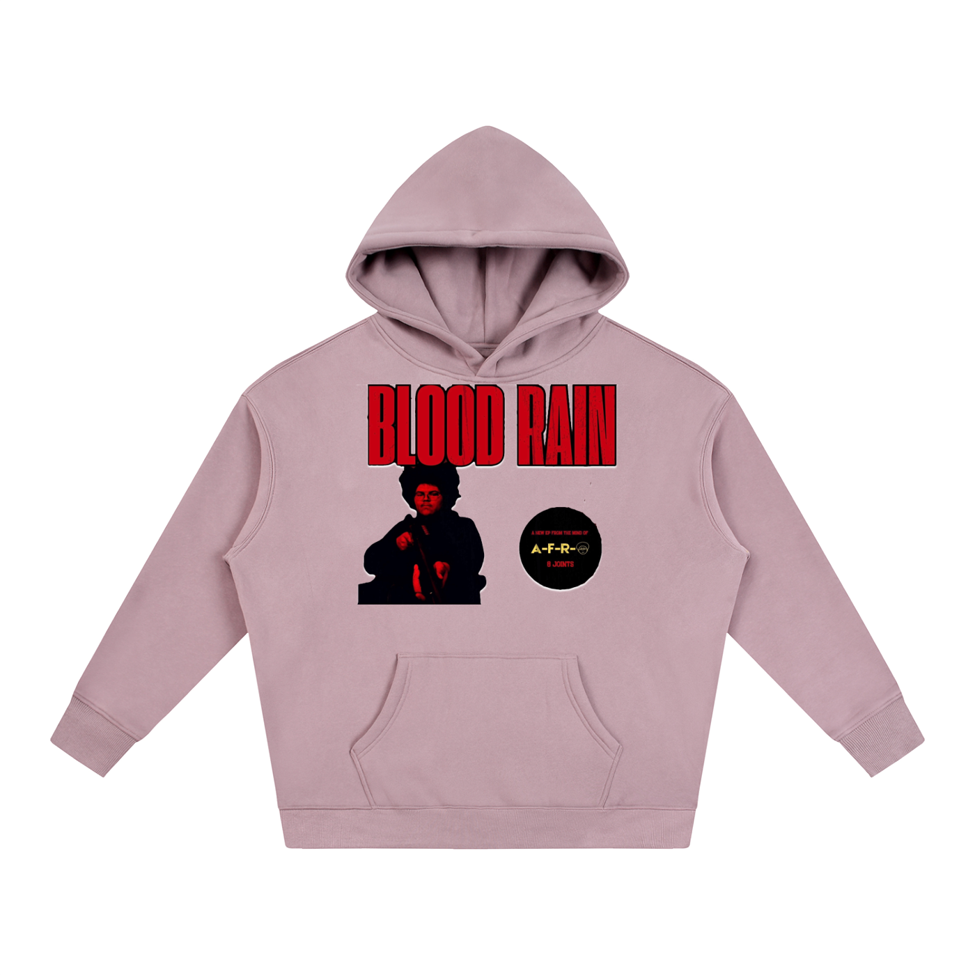 "Blood Rain" Oversize Fleeced Hoodie