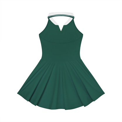 "Brooklyn Republic Essentials" Women's Collared Halter A-Line Tennis Dress