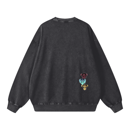 "Bootleg Theory" Snow Washed Oversized Sweatshirt