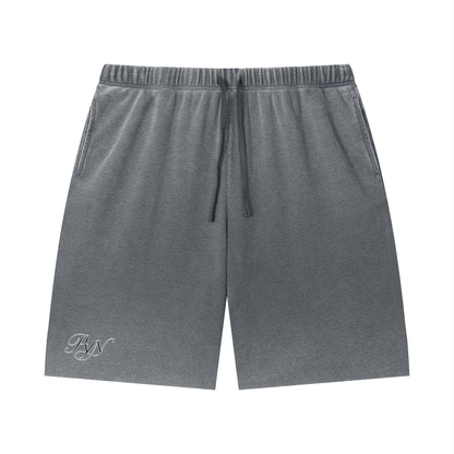 PYN™ x BKRP™ "PYN"  Vintage Wash Sunfade Waffle Raw Hem Shorts