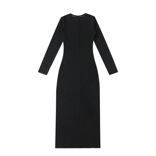 Women's Dyed Washed Slit Maxi Dress