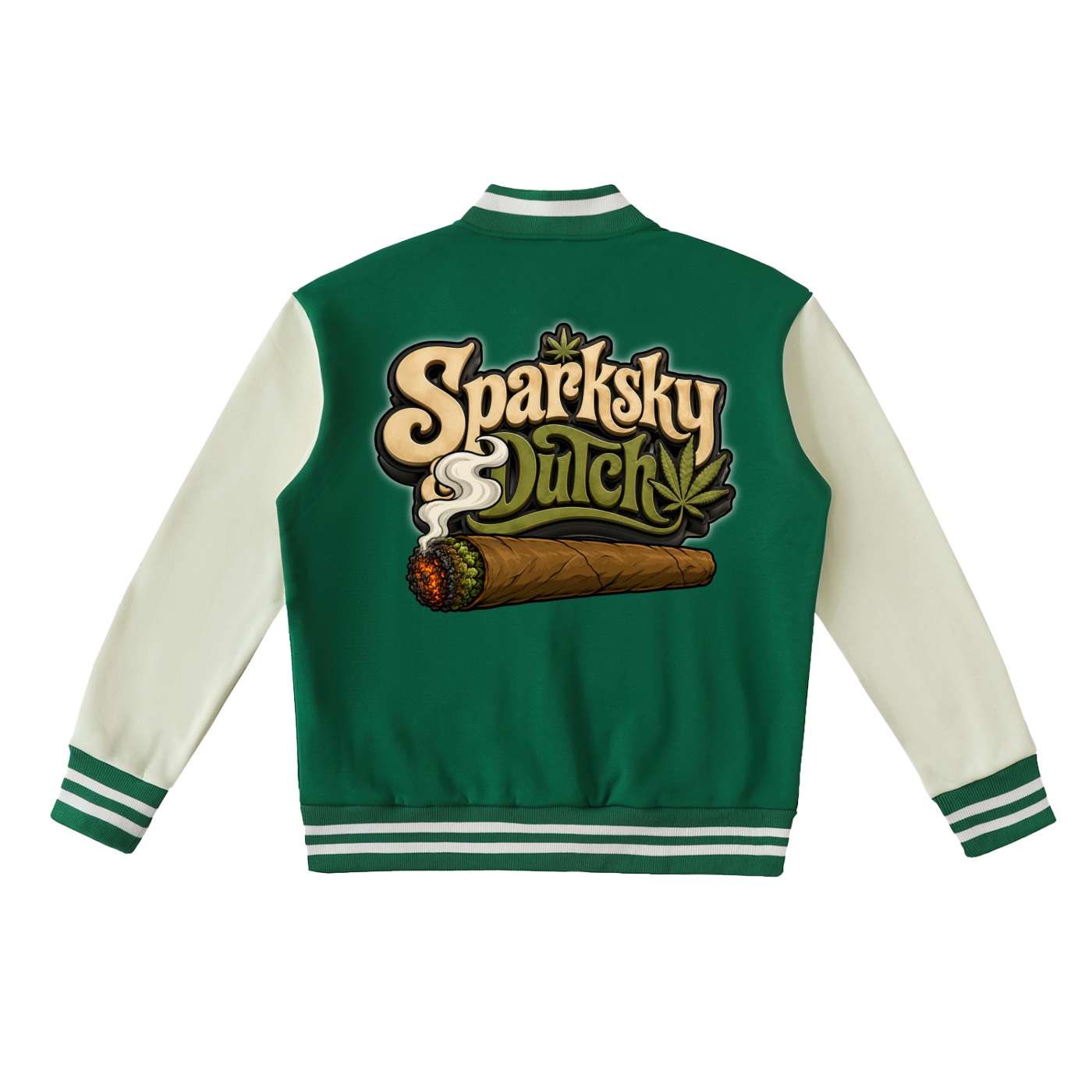 "Sparksky & Dutch" Two-Tone Fleeced Varsity Jacket
