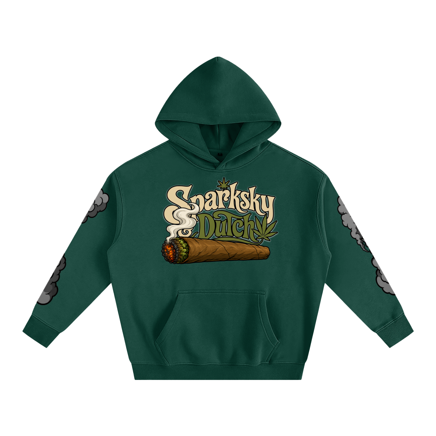 "Sparksky & Dutch" Oversize Fleeced Hoodie