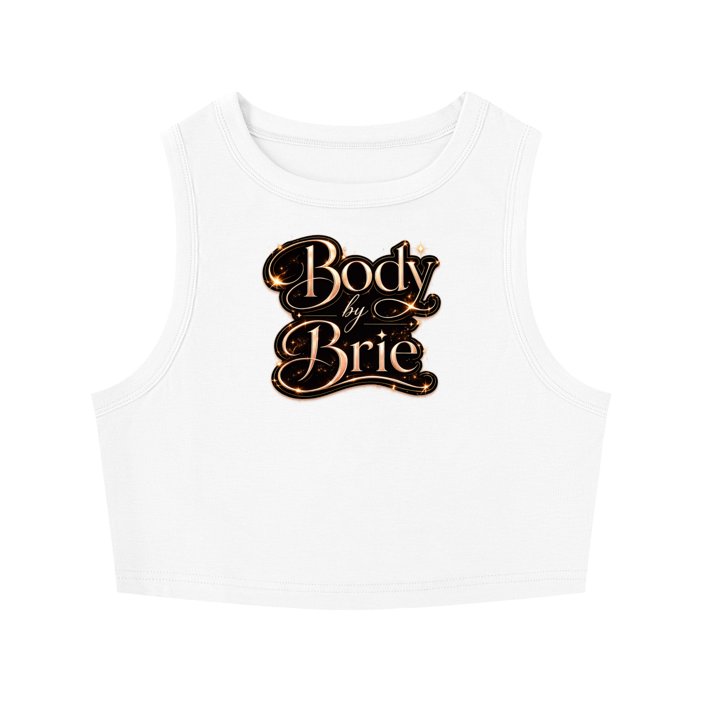 "Body by Brie" Tight Crewneck Crop Tank Top