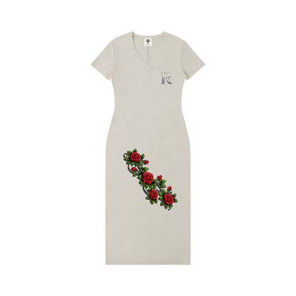"REPUBLIC™ " All Love Women's V-Neck Short Sleeve Maxi Dress