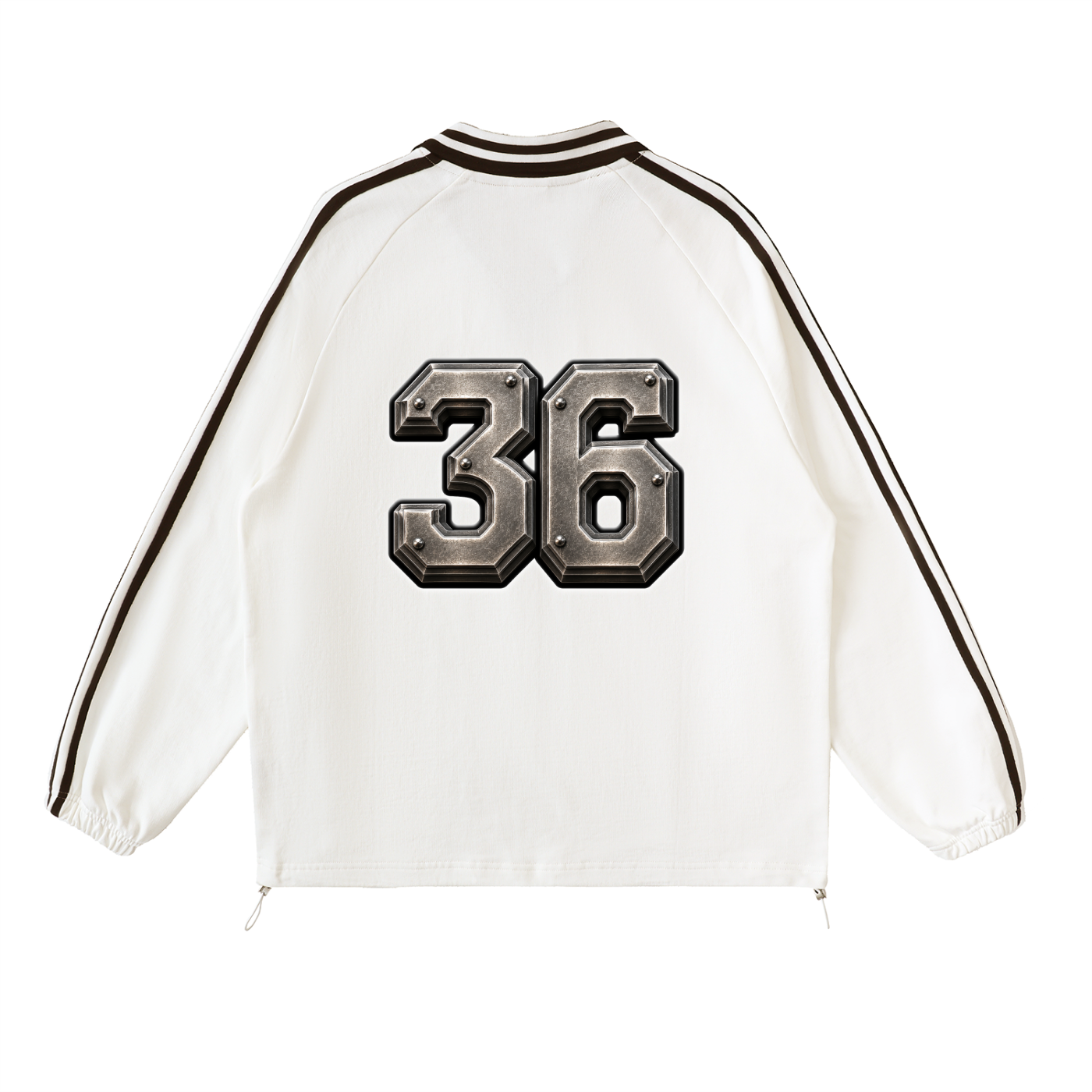 PYN™ "The Final Chamber" Contrast Striped Lapel Collar Sweatshirt