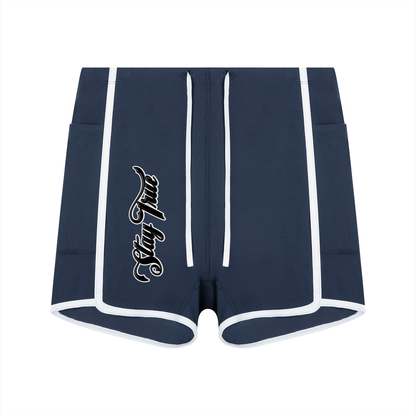 "Brooklyn Republic Essentials" Women's High Rise Color Block Yoga Shorts
