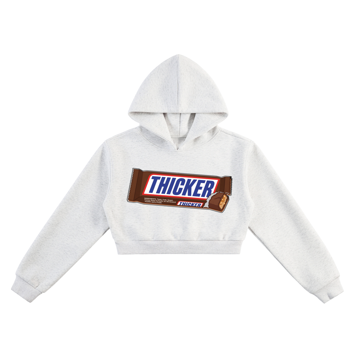 Taya Marie™ "Thicker Than A Snicker" Cropped Hoodie