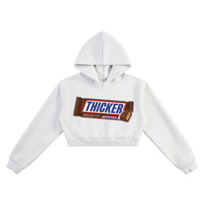 Taya Marie™ "Thicker Than A Snicker" Cropped Hoodie