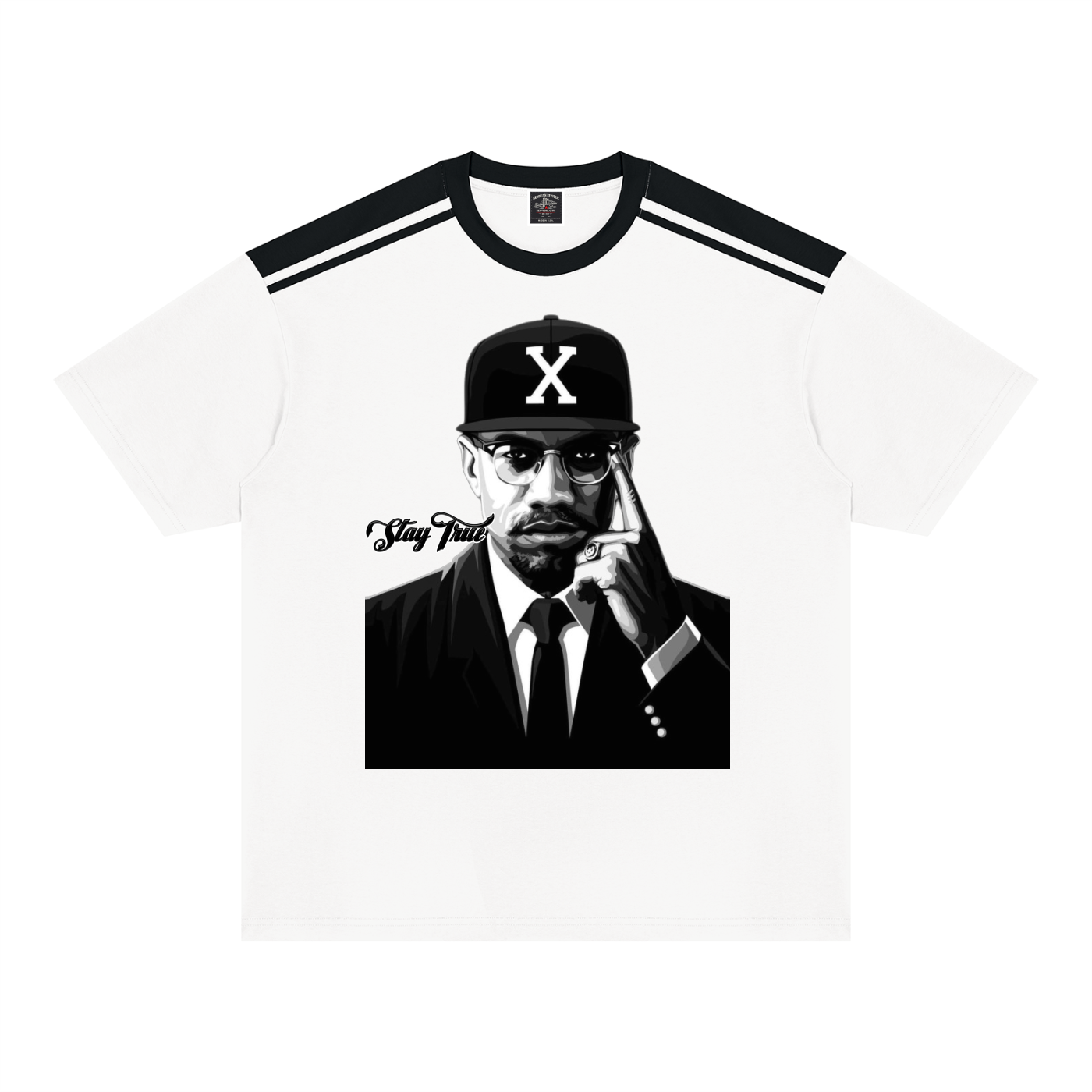 "X" Color Block Loose T-Shirt