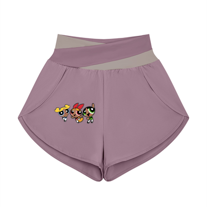 Body by Brie "Powerpuff Girls" Women's Paneled High-Waisted Yoga Set